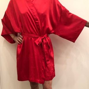 Red Shiny Soft Robe